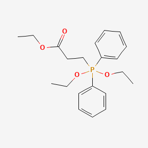 molecular formula C21H29O4P B14435473 Ethyl 3-[diethoxy(diphenyl)-lambda~5~-phosphanyl]propanoate CAS No. 75417-01-5