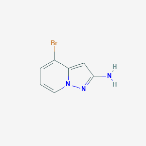 molecular formula C7H6BrN3 B1443557 4-Bromopyrazolo[1,5-a]pyridin-2-amine CAS No. 1404309-51-8