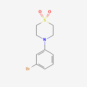 molecular formula C10H12BrNO2S B1443562 4-(3-Bromo-phenyl)-thiomorpholine 1,1-dioxide CAS No. 1380487-26-2