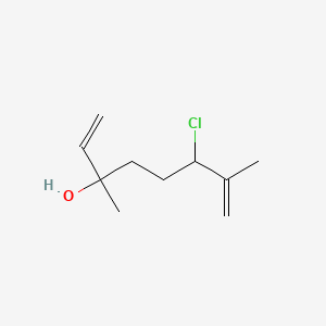 molecular formula C10H17ClO B14435657 6-Chloro-3,7-dimethylocta-1,7-dien-3-ol CAS No. 74514-23-1
