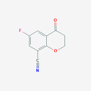 molecular formula C10H6FNO2 B1443568 6-氟-4-氧代色满-8-腈 CAS No. 1260018-13-0
