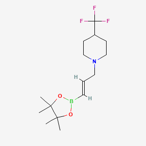 (E)-1-(3-(4,4,5,5-Tetramethyl-1,3,2-dioxaborolan-2-yl)allyl)-4-(trifluoromethyl)piperidine