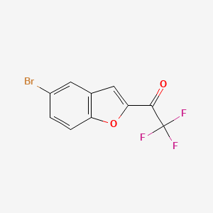 molecular formula C10H4BrF3O2 B1443573 1-(5-溴苯并呋喃-2-基)-2,2,2-三氟乙酮 CAS No. 1391766-43-0