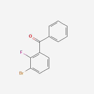 molecular formula C13H8BrFO B1443574 (3-Bromo-2-fluorophenyl)(phenyl)methanone CAS No. 1245645-26-4