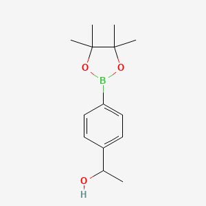 molecular formula C14H21BO3 B1443575 1-(4-(4,4,5,5-Tetramethyl-1,3,2-dioxaborolan-2-yl)phenyl)ethanol CAS No. 1173922-30-9