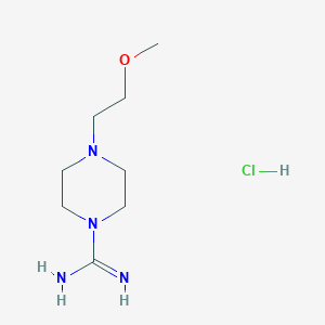 molecular formula C8H19ClN4O B1443579 4-(2-Methoxyethyl)piperazine-1-carboximidamide hydrochloride CAS No. 1361113-00-9