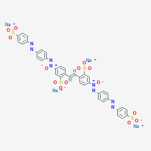 Benzenesulfonic acid, 2,2'-(1,2-ethenediyl)bis(5-((4-((4-sulfophenyl)azo)phenyl)-NNO-azoxy)-, tetrasodium salt