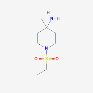 molecular formula C8H18N2O2S B1443586 1-(Ethanesulfonyl)-4-methylpiperidin-4-amine CAS No. 651056-96-1