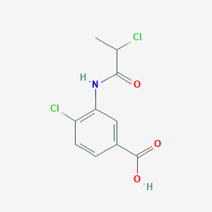 molecular formula C10H9Cl2NO3 B1443590 4-Chloro-3-[(2-chloropropanoyl)amino]benzoic acid CAS No. 1365962-68-0