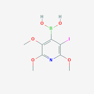 molecular formula C8H11BINO5 B1443591 (3-Iodo-2,5,6-trimethoxypyridin-4-yl)boronic acid CAS No. 2096338-48-4