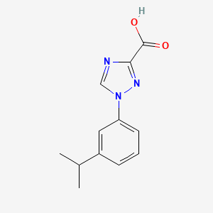 molecular formula C12H13N3O2 B1443593 1-(3-isopropylphenyl)-1H-1,2,4-triazole-3-carboxylic acid CAS No. 1245648-30-9