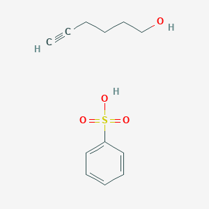 molecular formula C12H16O4S B14435955 Benzenesulfonic acid--hex-5-yn-1-ol (1/1) CAS No. 79797-11-8