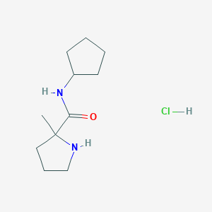 molecular formula C11H21ClN2O B1443597 N-环戊基-2-甲基吡咯烷-2-甲酰胺盐酸盐 CAS No. 1361112-98-2