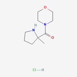 molecular formula C10H19ClN2O2 B1443598 (2-Methyl-pyrrolidin-2-yl)-morpholin-4-yl-methanone hydrochloride CAS No. 1361114-47-7