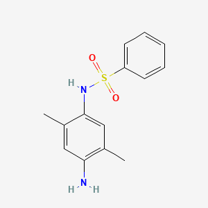 molecular formula C14H16N2O2S B14435992 Benzenesulfonamide, N-(4-amino-2,5-dimethylphenyl)- CAS No. 82565-50-2