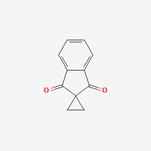 molecular formula C11H8O2 B14435999 Spiro[cyclopropane-1,2'-indene]-1',3'-dione CAS No. 74057-38-8