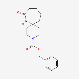 molecular formula C18H24N2O3 B1443602 Benzyl 8-oxo-3,7-diazaspiro[5.6]dodecane-3-carboxylate CAS No. 1160247-19-7