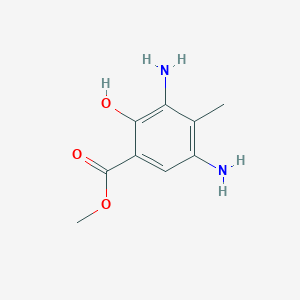 molecular formula C9H12N2O3 B14436027 Methyl 3,5-diamino-2-hydroxy-4-methylbenzoate CAS No. 75144-20-6