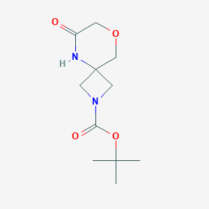 molecular formula C11H18N2O4 B1443604 tert-Butyl 6-oxo-8-oxa-2,5-diazaspiro[3.5]nonane-2-carboxylate CAS No. 1251000-12-0