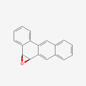 molecular formula C18H12O B14436076 Benz(3,4)anthra(1,2-b)oxirene, 1a,11b-dihydro-, (1aS)- CAS No. 962-32-3