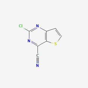 molecular formula C7H2ClN3S B1443612 2-Chlorothieno[3,2-d]pyrimidine-4-carbonitrile CAS No. 1364663-22-8