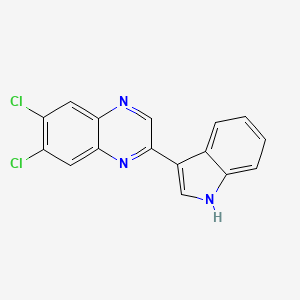 molecular formula C16H9Cl2N3 B1443614 6,7-Dichloro-2-(1H-indol-3-yl)-quinoxaline CAS No. 1314446-37-1