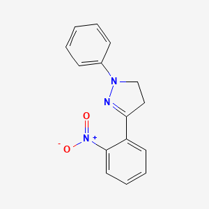 molecular formula C15H13N3O2 B14436153 1-Phenyl-3-(2-nitrophenyl)-2-pyrazoline CAS No. 77242-44-5