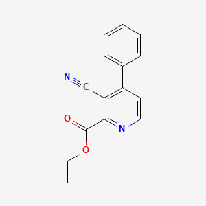 molecular formula C15H12N2O2 B1443616 Ethyl 3-cyano-4-phenylpyridine-2-carboxylate CAS No. 1407521-95-2