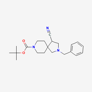 molecular formula C21H29N3O2 B1443617 2-Benzyl-4-cyano-2,8-diaza-spiro[4.5]decane-8-carboxylic acid tert-butyl ester CAS No. 1341038-86-5