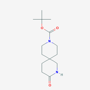 molecular formula C14H24N2O3 B1443621 Tert-butyl 3-oxo-2,9-diazaspiro[5.5]undecane-9-carboxylate CAS No. 1251021-18-7