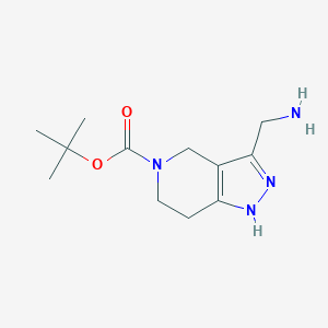 molecular formula C12H20N4O2 B1443622 tert-Butyl 3-(aminomethyl)-6,7-dihydro-1H-pyrazolo[4,3-c]pyridine-5(4H)-carboxylate CAS No. 1251000-58-4