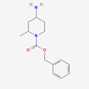 molecular formula C14H20N2O2 B1443624 4-Amino-2-methyl-piperidine-1-carboxylic acid benzyl ester CAS No. 1284084-57-6