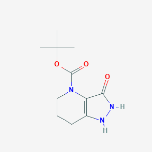molecular formula C11H17N3O3 B1443629 3-Hydroxy-1,5,6,7-Tetrahydro-Pyrazolo[4,3-B]Pyridine-4-Carboxylic Acid Tert-Butyl Ester CAS No. 1251012-11-9