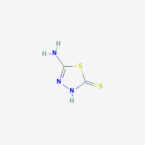 molecular formula C2H3N3S2 B144363 5-Amino-1,3,4-thiadiazole-2-thiol CAS No. 2349-67-9