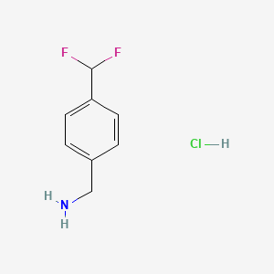 molecular formula C8H10ClF2N B1443630 4-二氟甲基-苯甲胺盐酸盐 CAS No. 55805-28-2