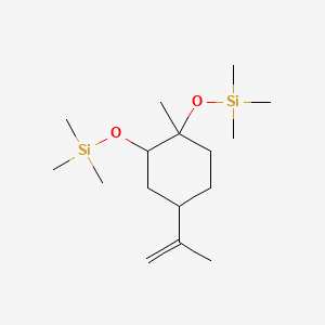 molecular formula C16H34O2Si2 B14436329 Trimethyl-(1-methyl-4-prop-1-en-2-yl-2-trimethylsilyloxycyclohexyl)oxysilane CAS No. 80267-10-3