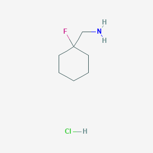 molecular formula C7H15ClFN B1443633 (1-Fluorocyclohexyl)methanamine hydrochloride CAS No. 1391732-86-7