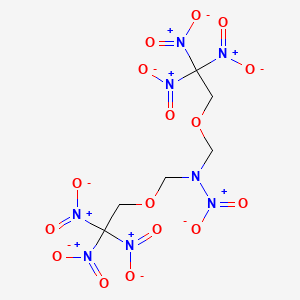 molecular formula C6H8N8O16 B14436352 N-Nitro(bis(2,2,2-trinitroethoxy)methyl)amine CAS No. 80308-88-9