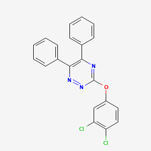 molecular formula C21H13Cl2N3O B14436367 as-Triazine, 3-(3,4-dichlorophenoxy)-5,6-diphenyl- CAS No. 74417-16-6