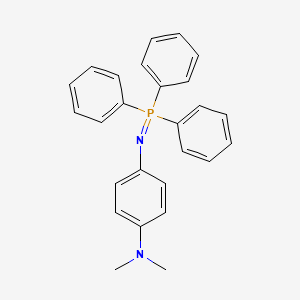 molecular formula C26H25N2P B14436399 N,N-Dimethyl-4-[(triphenyl-lambda~5~-phosphanylidene)amino]aniline CAS No. 77116-68-8