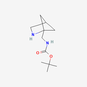 molecular formula C11H20N2O2 B1443640 叔丁基N-(2-氮杂双环[2.1.1]己烷-1-基甲基)氨基甲酸酯 CAS No. 1250997-46-6