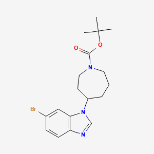 molecular formula C18H24BrN3O2 B1443641 tert-butyl4-(6-bromo-1H-benzo[d]imidazol-1-yl)azepane-1-carboxylate CAS No. 1251017-58-9