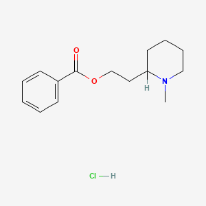 molecular formula C15H22ClNO2 B14436414 beta-(1-Methyl-2-piperidyl)ethyl benzoate hydrochloride CAS No. 78219-36-0