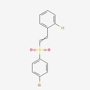 molecular formula C14H10BrClO2S B14436437 1-[2-(4-Bromobenzene-1-sulfonyl)ethenyl]-2-chlorobenzene CAS No. 76859-75-1