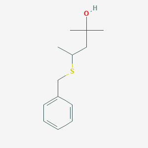 molecular formula C13H20OS B14436450 4-(Benzylsulfanyl)-2-methylpentan-2-ol CAS No. 74253-00-2