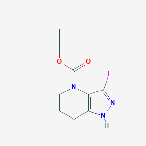 molecular formula C11H16IN3O2 B1443647 3-Iodo-1,5,6,7-tetrahydro-pyrazolo[4,3-b]pyridine-4-carboxylic acid tert-butyl ester CAS No. 1251014-79-5