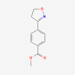 molecular formula C11H11NO3 B14436477 Methyl 4-(4,5-dihydro-1,2-oxazol-3-yl)benzoate CAS No. 79913-38-5