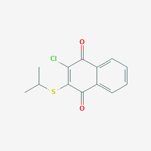molecular formula C13H11ClO2S B14436483 2-Chloro-3-[(propan-2-yl)sulfanyl]naphthalene-1,4-dione CAS No. 78490-04-7
