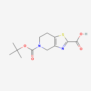 molecular formula C12H16N2O4S B1443650 6,7-二氢-4H-噻唑并[4,5-c]吡啶-2,5-二甲酸 5-叔丁酯 CAS No. 1245915-17-6