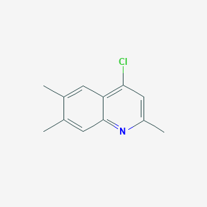 molecular formula C12H12ClN B14436505 4-Chloro-2,6,7-trimethylquinoline 